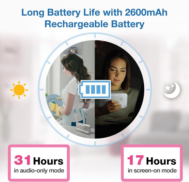 vtech مراقب الأطفال VTech VM924-2 مع كاميرتين وصوت وزاوية دوران وإمالة وزوم - Image 3